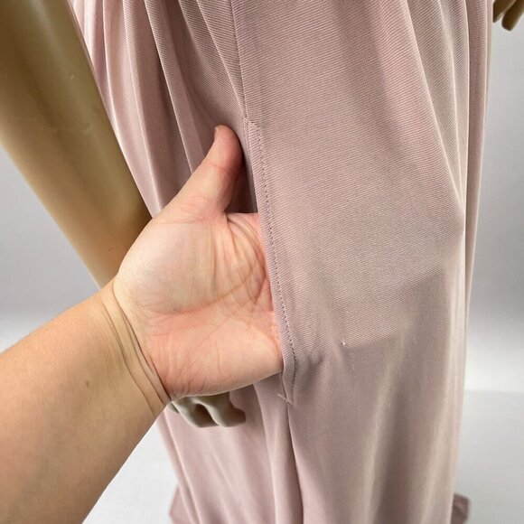 Birdy‎ Grey Ryan Sheer V Back Maxi Formal Bridesmaid Dress Mauve Medium NWT - Picture 10 of 16